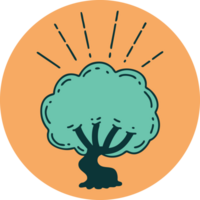 icon of tattoo style tree png