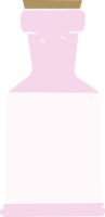 bouteille de potion de dessin animé dessiné à la main excentrique png