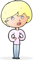 cartoon woman making Who Me gesture png