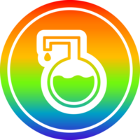 science experiment circular in rainbow spectrum png