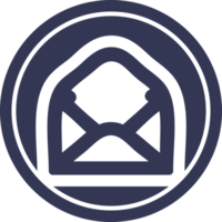 envelope letter circular icon png