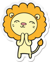 sticker of a cartoon lion png