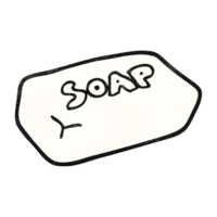 textured cartoon soap png