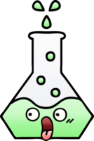 gradient shaded cartoon of a science beaker png