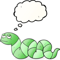 hand drawn thought bubble cartoon bored snake png