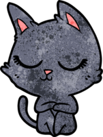 calm cartoon cat png