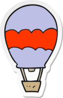 sticker of a cartoon hot air balloon png