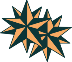 iconico tatuaggio stile Immagine di stelle png