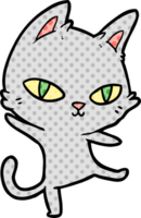 gato de desenho animado olhando png