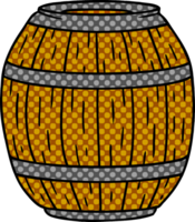 hand drawn cartoon doodle of a wooden barrel png