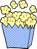 popcorn di scarabocchio del fumetto png