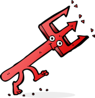 tenedor de diablo de dibujos animados png