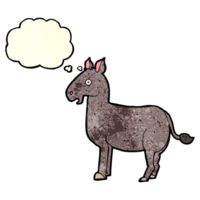 cartoon mule with thought bubble png
