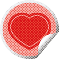 corazón símbolo gráfico ilustración circular pegatina png