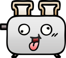 gradient shaded cartoon of a of a toaster png