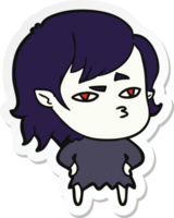 sticker of a cartoon vampire girl png
