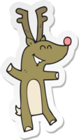 sticker of a cartoon reindeer png