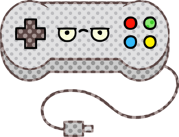 comic book style cartoon of a game controller png