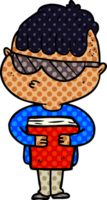 cartoon boy wearing sunglasses png