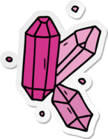 hand drawn sticker cartoon doodle of crystal gems png