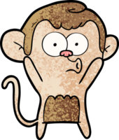 Cartoon überraschter Affe png