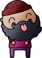 man with beard sticking out tongue png