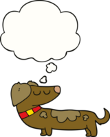 tecknad serie hund med trodde bubbla png