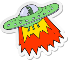 sticker of a cartoon ufo png