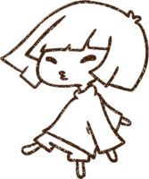 mujer bailando dibujo al carboncillo png