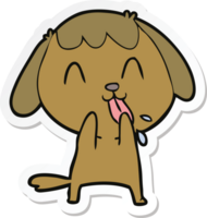 autocollant d'un chien de dessin animé mignon png