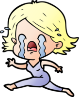 cartoon woman crying png