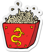 pegatina de una caja de fideos de dibujos animados png