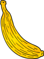 tecknad serie klotter gul banan png