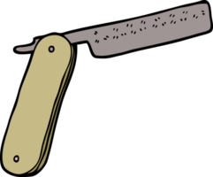 cartoon doodle cut throat razor png