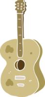 guitare de dessin animé de style plat couleur png