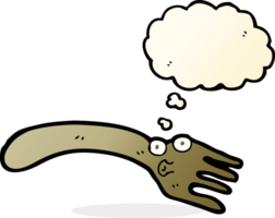 cartoon fork with thought bubble png