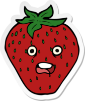 Aufkleber einer Cartoon-Erdbeere png