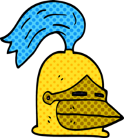 Cartoon-Doodle goldener Helm png