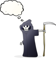 hand drawn thought bubble cartoon death png