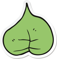 sticker of a cartoon leaf png