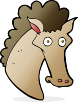 cabeza de caballo de dibujos animados png