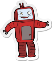 sticker of a cartoon funny robot png