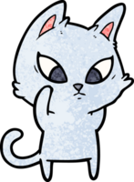 confused cartoon cat png