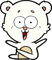 contento polare orso cartone animato png