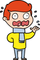 cartoon man totally stressed out png