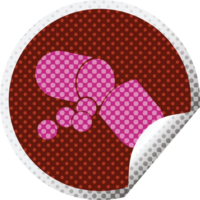 capsule pilule illustration circulaire peeling autocollant png