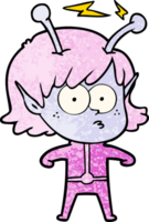 cartoon alien girl png