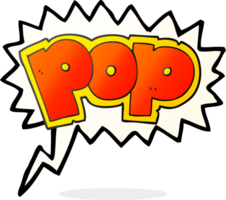main tiré discours bulle dessin animé pop symbole png