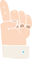 cartoon doodle pointing hand png