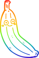 arco Iris gradiente linha desenhando do uma desenho animado banana png